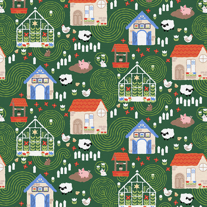 Cozy Cottages - Dark Green