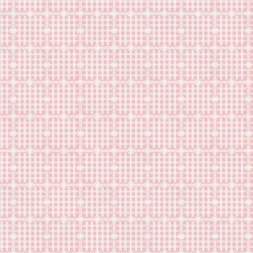 Floral Gingham - Light Pink