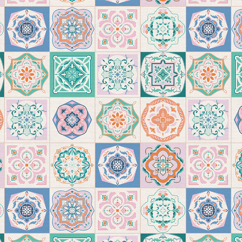 Arabesque Tilework - Blue/Pink