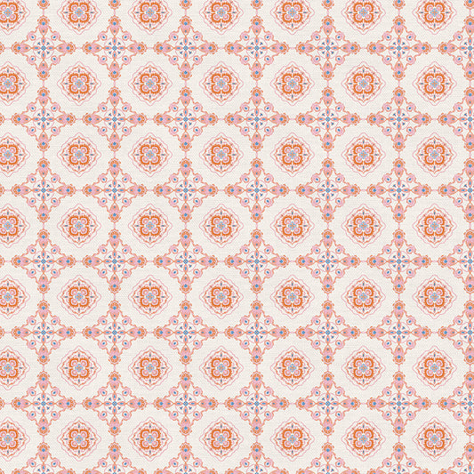 Bombay Foulard - Tan/Pink