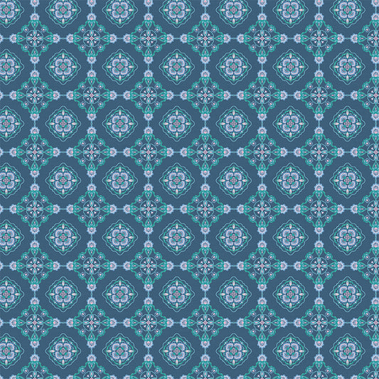 Bombay Foulard - Blue/Pink