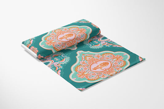Tiger Panel - Teal/Orange