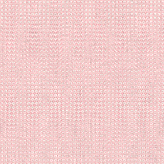 Cross Stitch Hearts - Pink