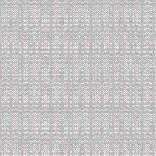 Cross Stitch Hearts - Grey