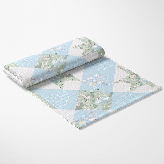 Goose Tales Cheater Quilt - Blue/Green