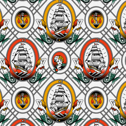 Sailor Tattoos - White