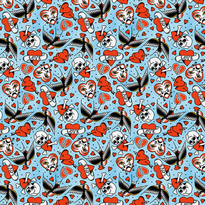 Heart Eagle Tattoos - Blue