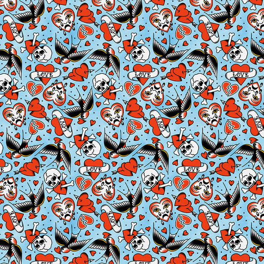 Heart Eagle Tattoos - Blue