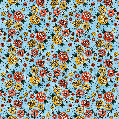 Flower Tattoos - Blue