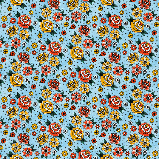 Flower Tattoos - Blue