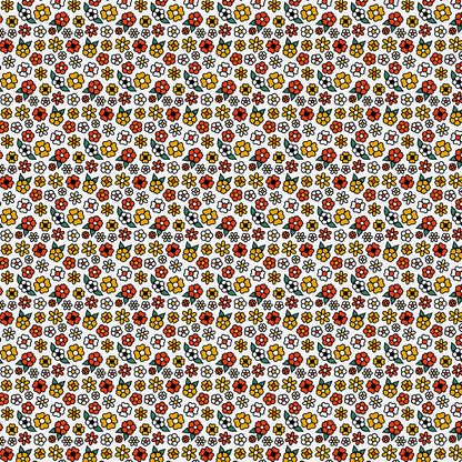 Ditsy Flower Tattoos - White