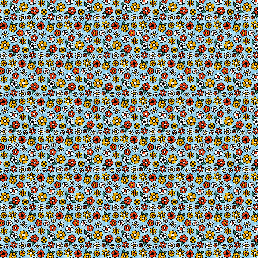 Ditsy Flower Tattoos - Blue