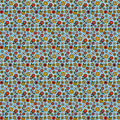 Ditsy Flower Tattoos - Blue