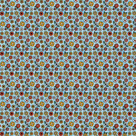 Ditsy Flower Tattoos - Blue