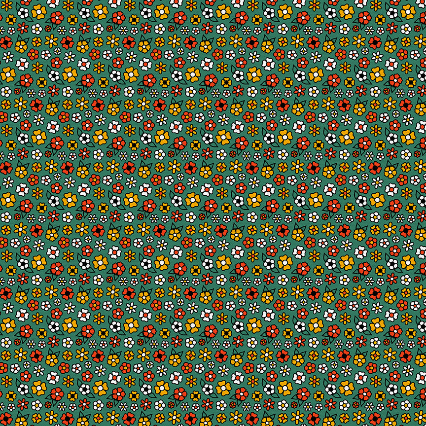 Ditsy Flower Tattoos - Green