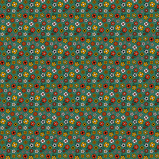 Ditsy Flower Tattoos - Green