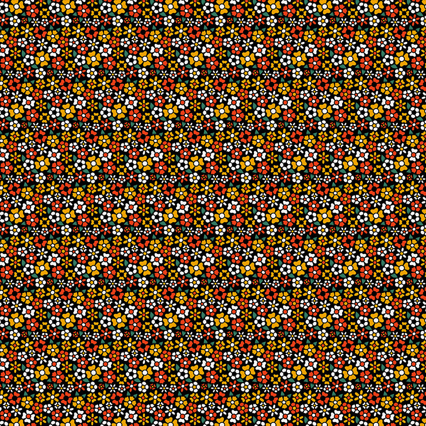 Ditsy Flower Tattoos - Black