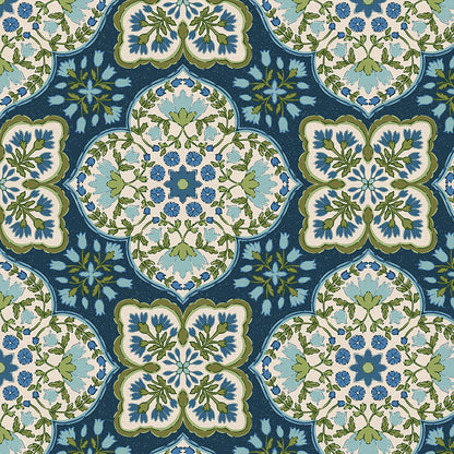 Blockprint Chic - Blue/Green