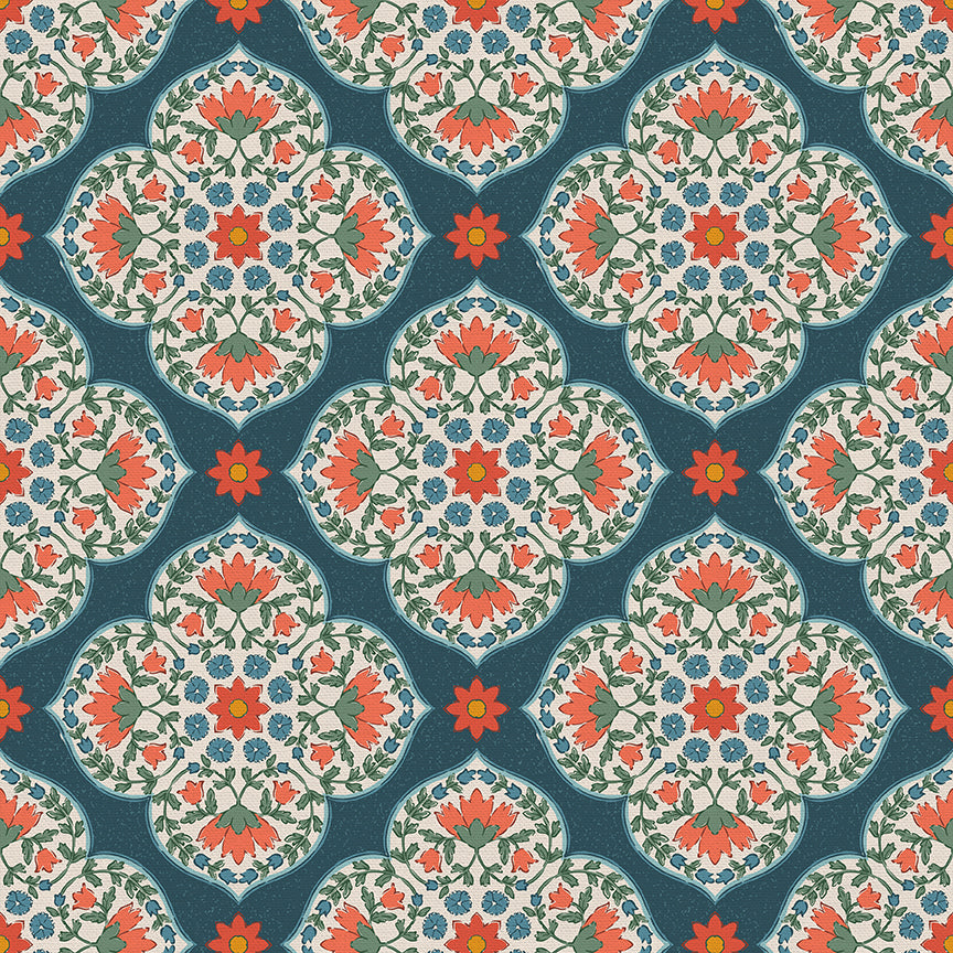 Mandalas - Dark Blue/Red
