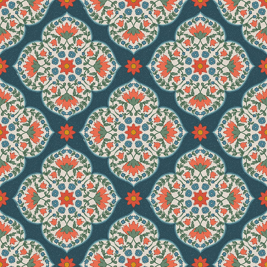 Mandalas - Dark Blue/Red