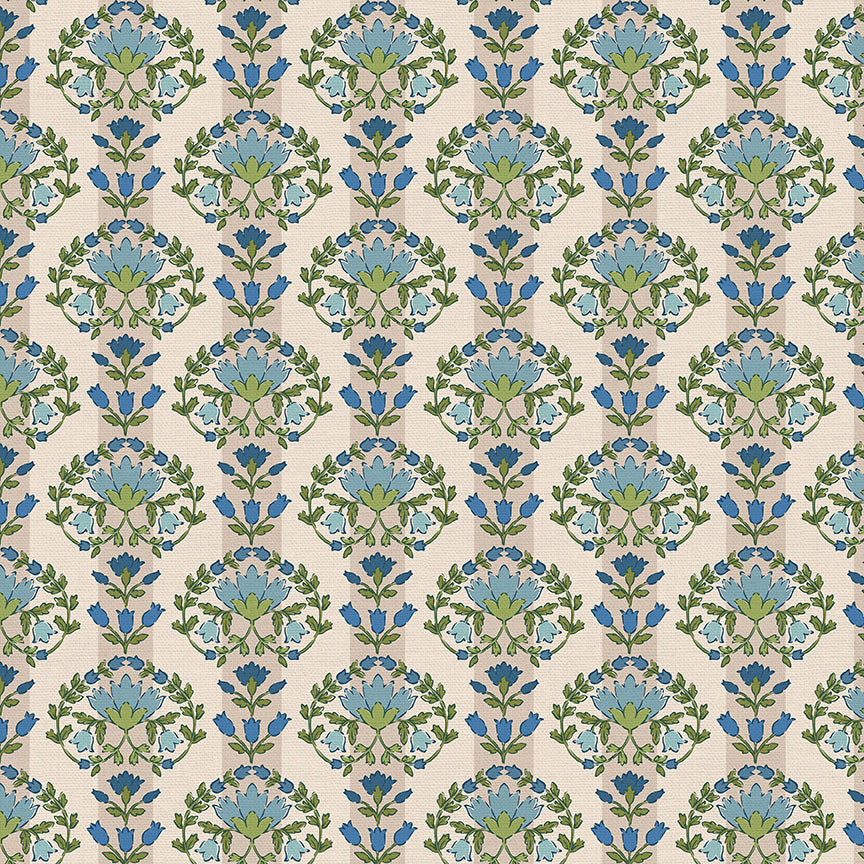 Wallpaper Stripe - Beige/Blue