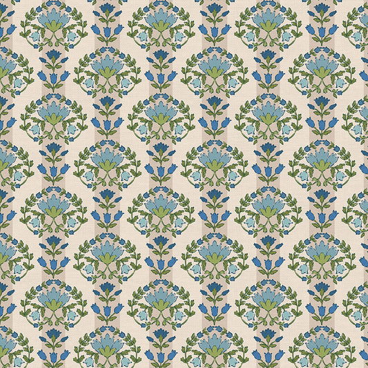 Wallpaper Stripe - Beige/Blue