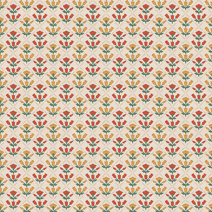 Vintage Vine - Beige/Red