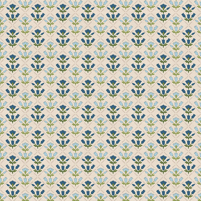 Vintage Vine - Beige/Blue