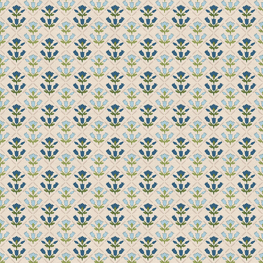 Vintage Vine - Beige/Blue