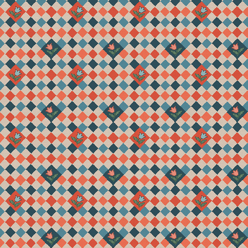 Tile Twist - Red/Blue