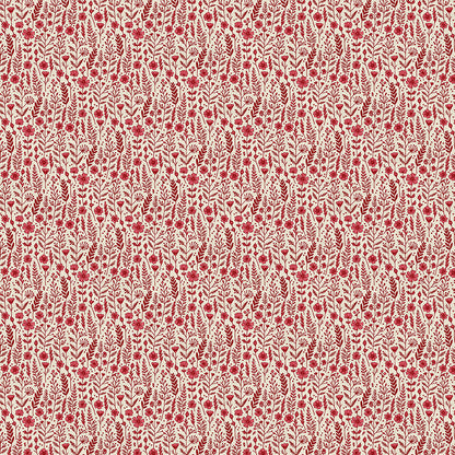 Wildflowers - Red on White