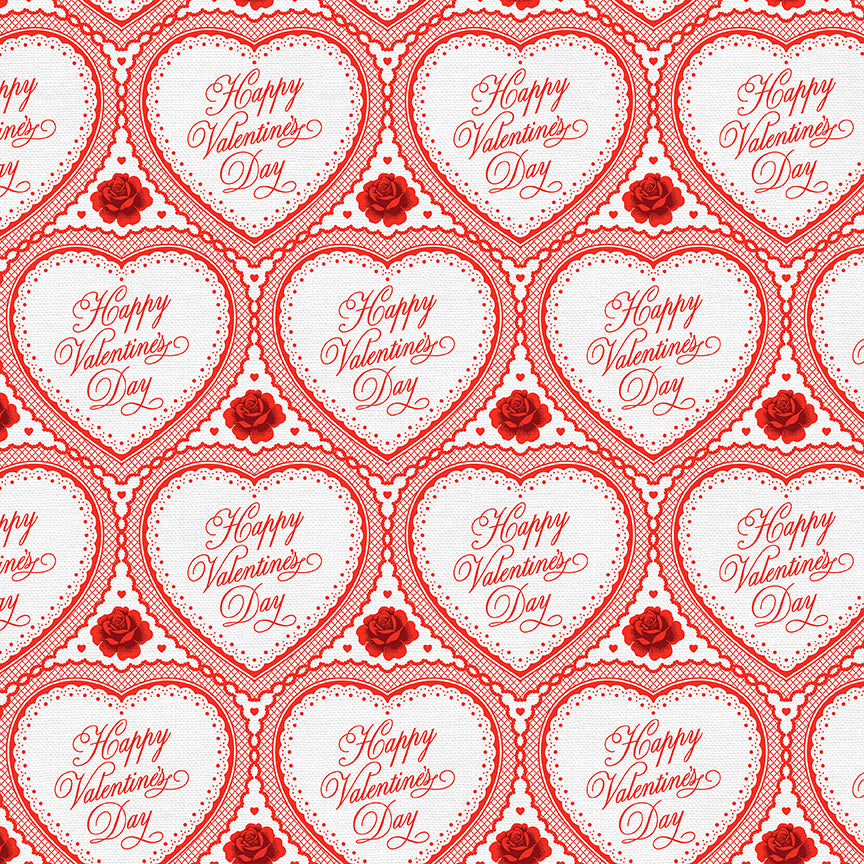 Valentines Hearts - White