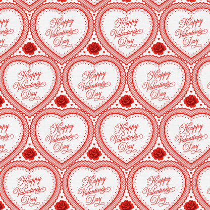 Valentines Hearts - White