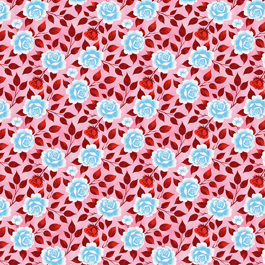 Valentines Roses - Red/Blue