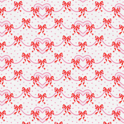 Valentines Ribbons - White/Pink