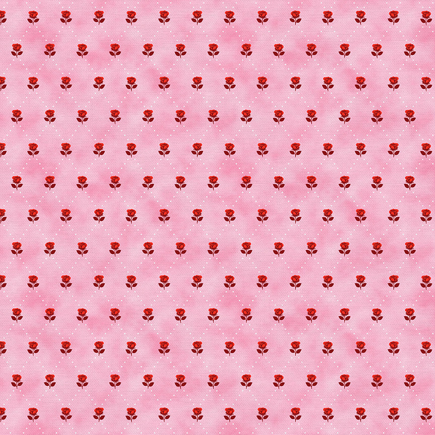 Ditsy Valentines Florals - Pink/Red
