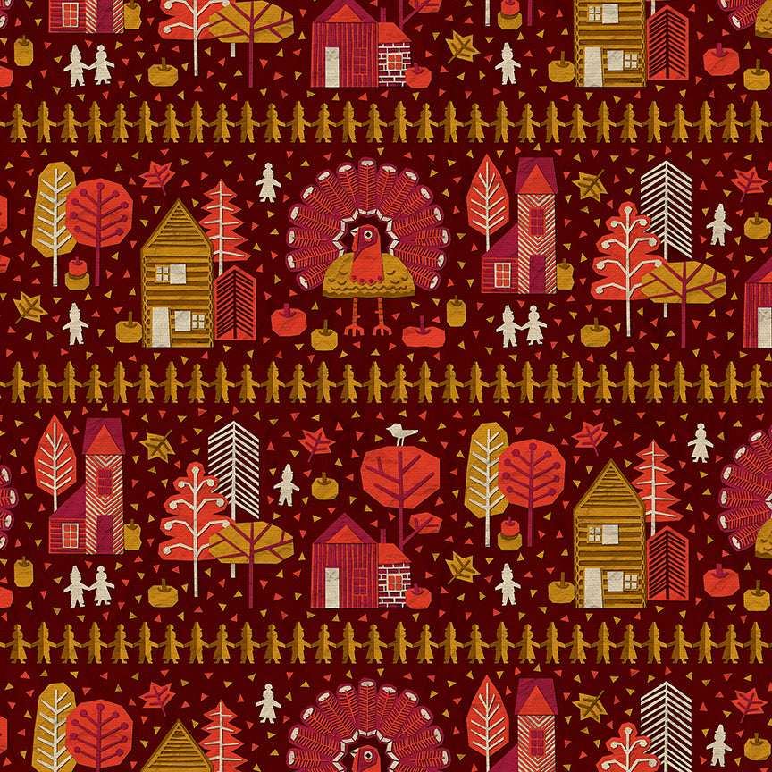 Thanksgiving Paper-Cut - Red
