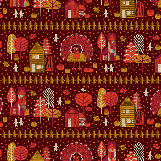 Thanksgiving Paper-Cut - Red