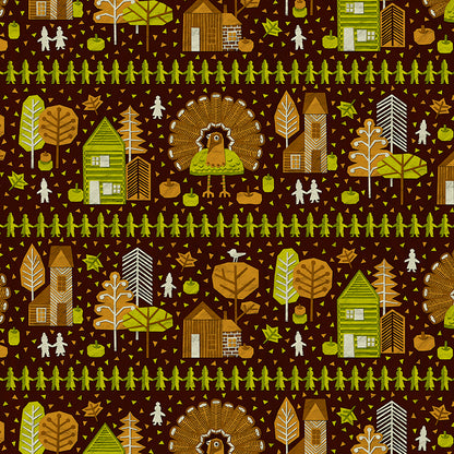 Thanksgiving Paper-Cut - Brown