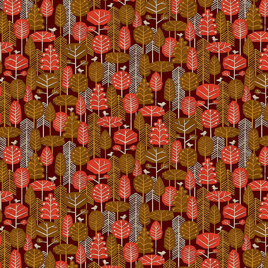 Paper Forest - Brown/Red