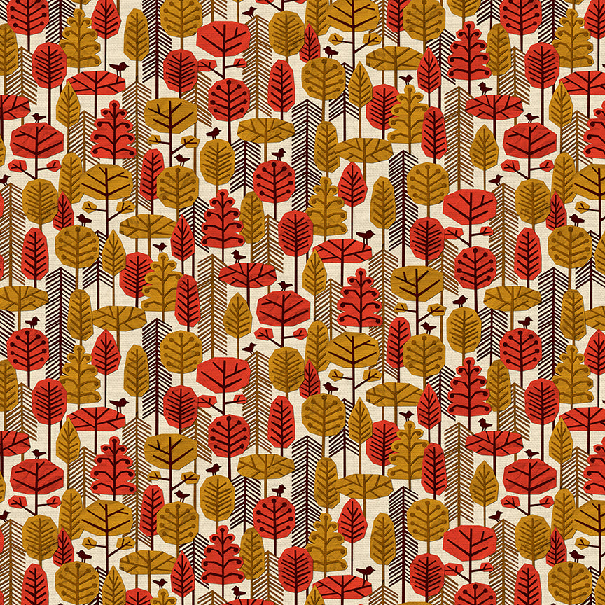 Paper Forest - Cream/Red