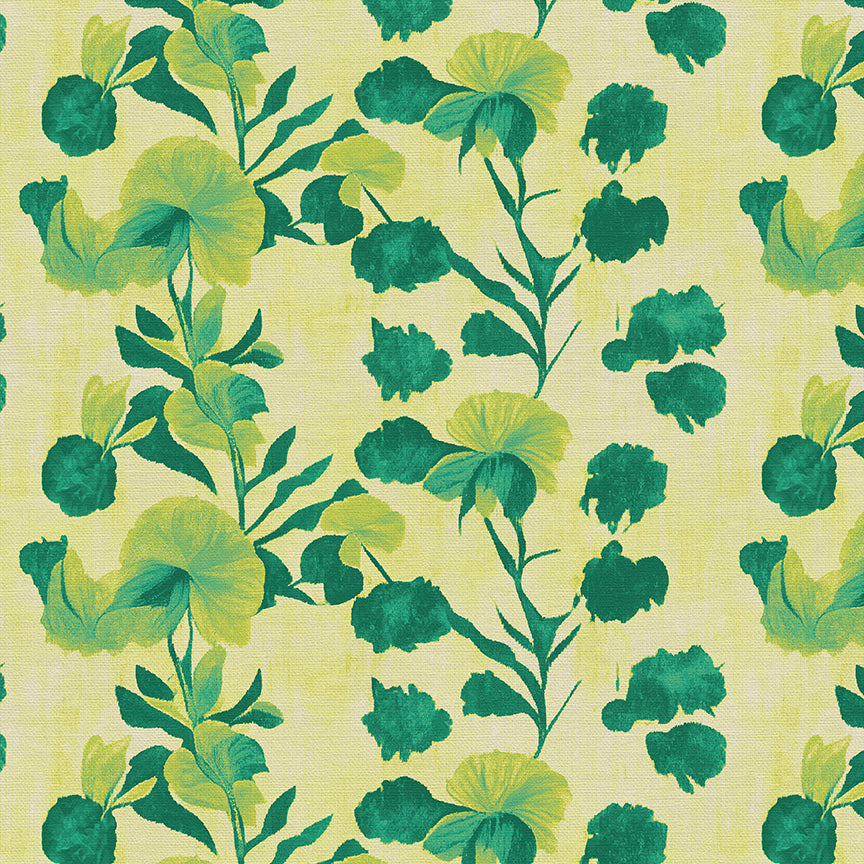 Garden Stems - Green on Chartreuse