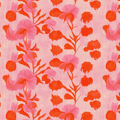 Garden Stems - Red on Cream