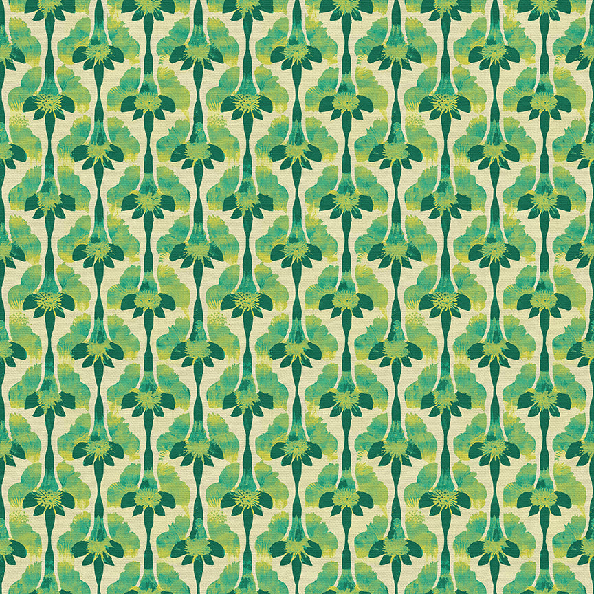 Abstract Stems - Green on Chartreuse