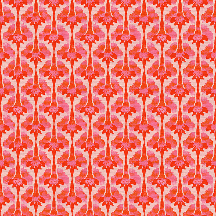Abstract Stems - Red on Cream