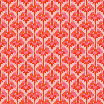 Abstract Stems - Red on Cream