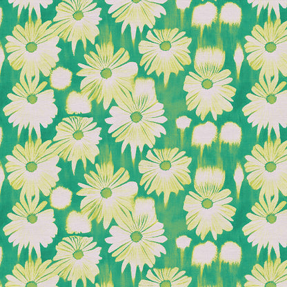 Dripping Daisies - Chartreuse on Green