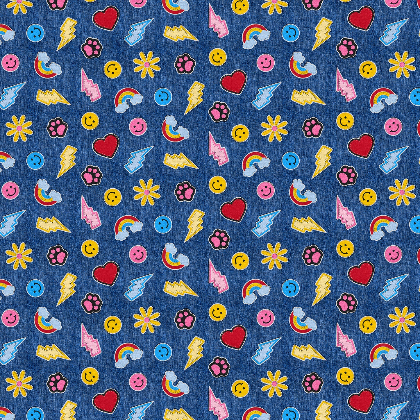 Smileys & Rainbows - Dark Blue