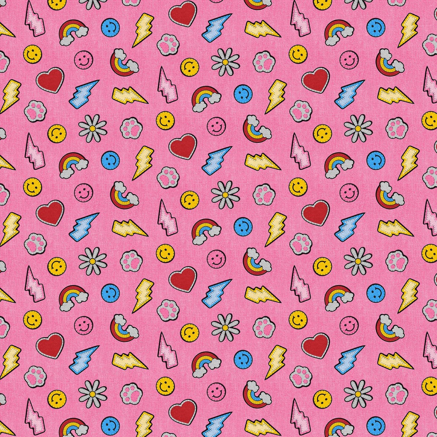 Smileys & Rainbows - Pink