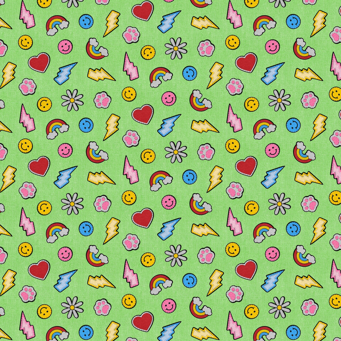 Smileys & Rainbows - Green